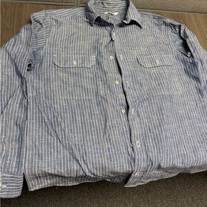 The Utility Shirt in Blue Stripe